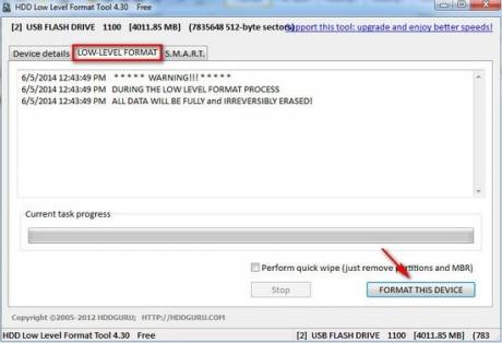 HDD Low Level Fomat Tool
