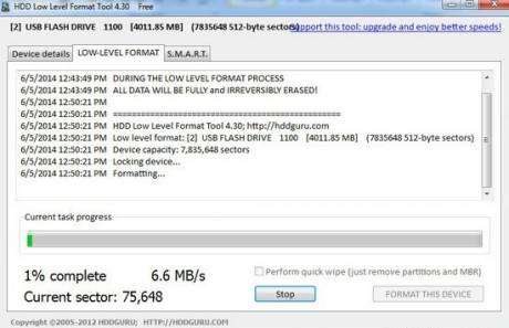 HDD Low Level Fomat Tool